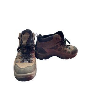 L.L. Bean Gortex Mens gray leather ankle hike boots size 10M SKU 9096